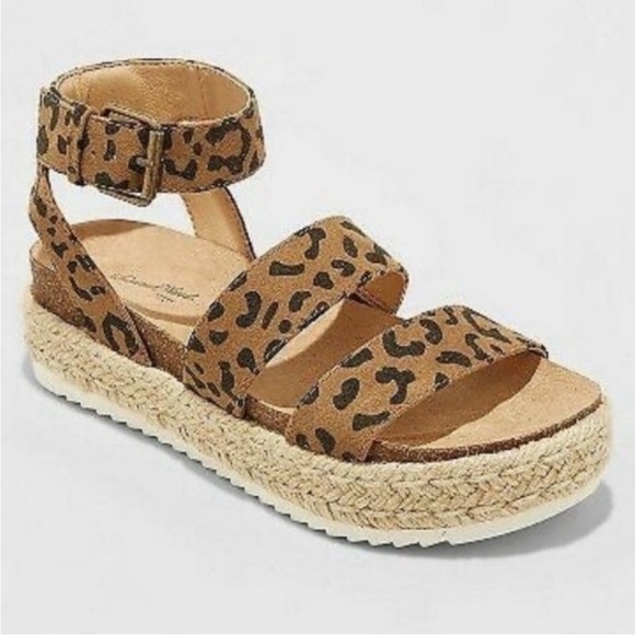 UNIVERSAL THREAD NWT Agnes Leopard Platform Sandals size 11 - Picture 1 of 9